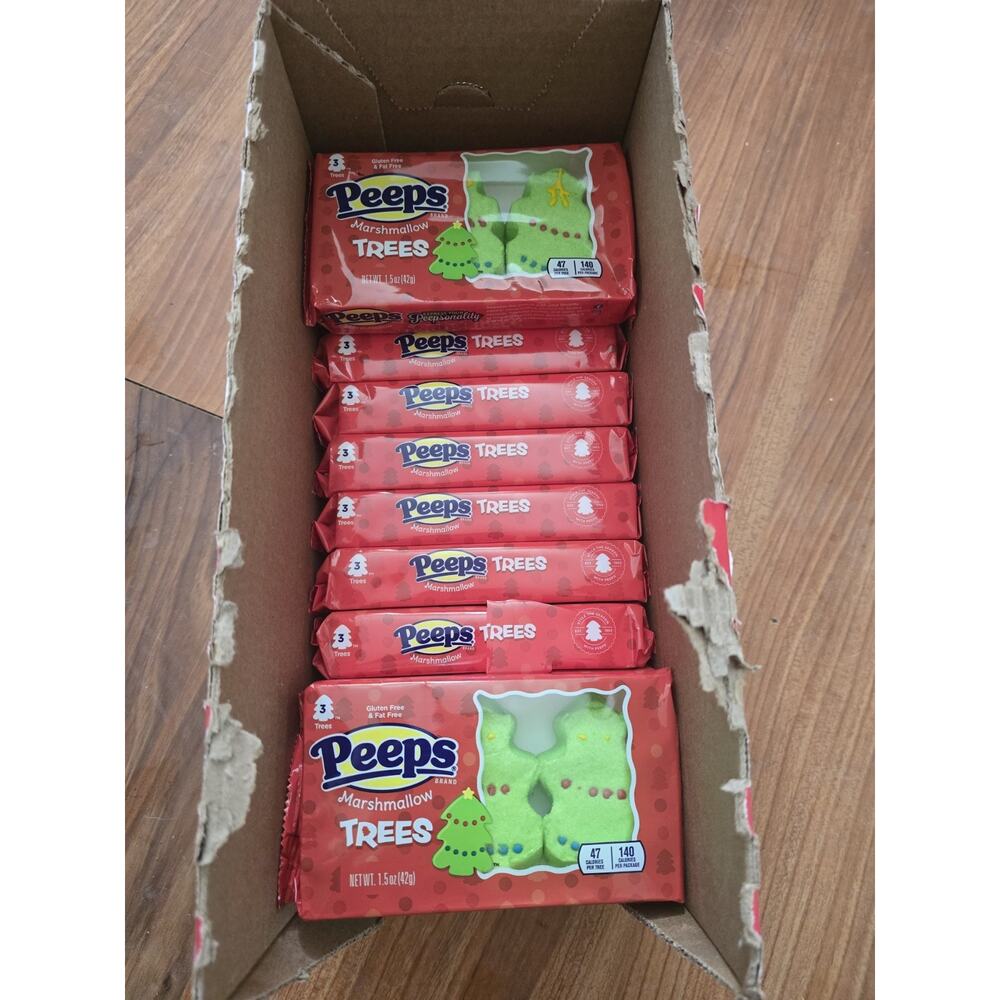 14 Packs Peeps Marshmallow Trees 1.5oz 3 Per Pack Exp 4/27 Holiday